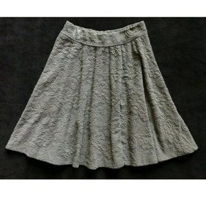 Abercrombie & Fitch Grey Floral Matelasse Skirt XS
